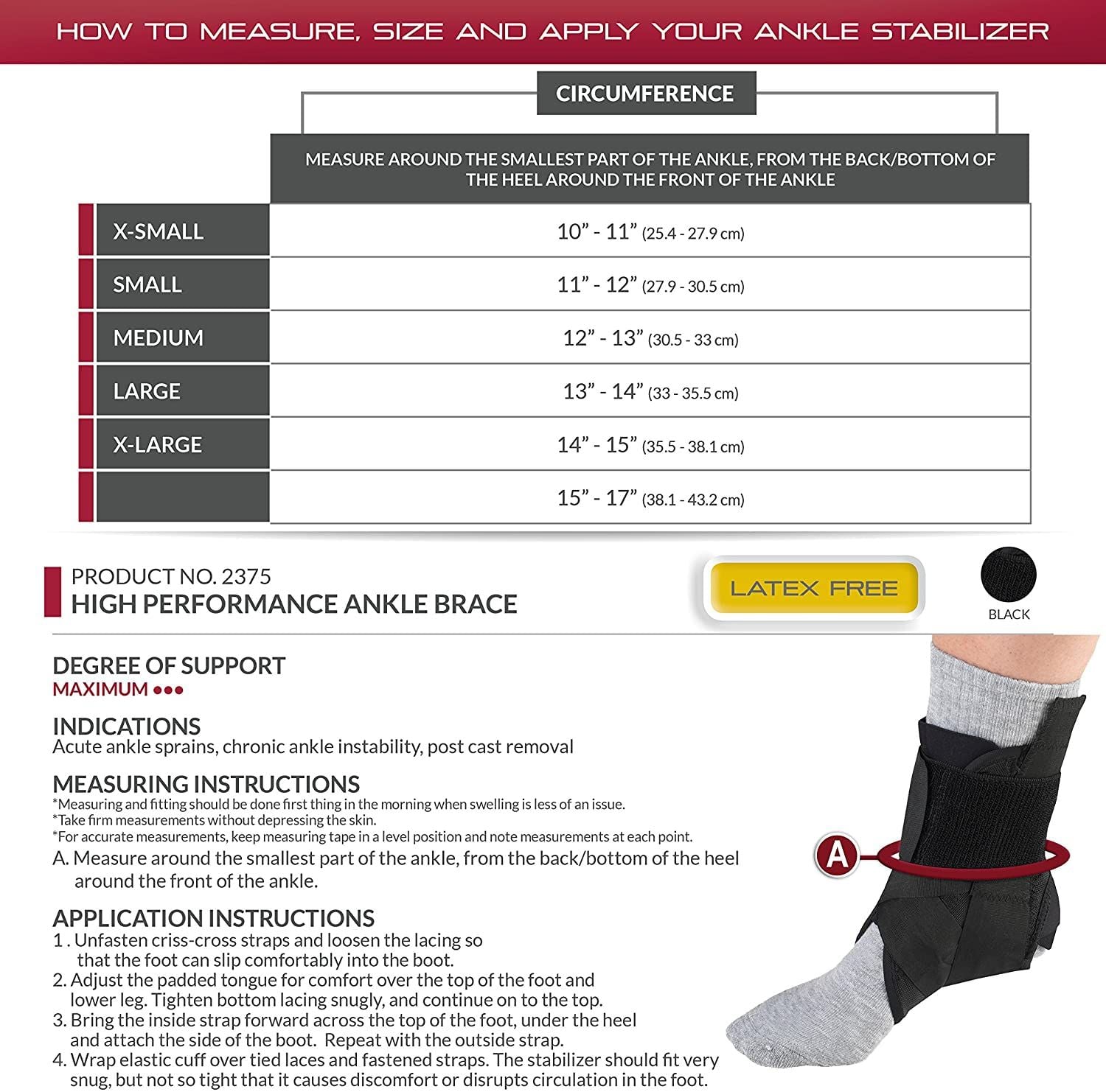 Image 4 of OTC Ankle Stabilizer with Exoskeleton