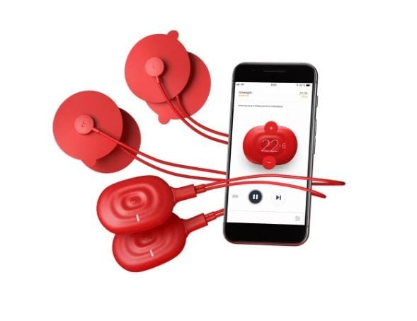Red Smart Muscle Stimulator Compatible With App