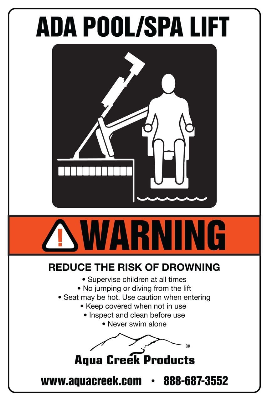 F-899S Aqua Creek Warning Sign