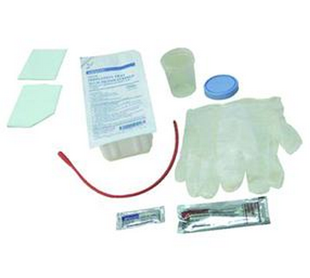 Urethral Catheterization Tray with Red Rubber Catheter 14 French