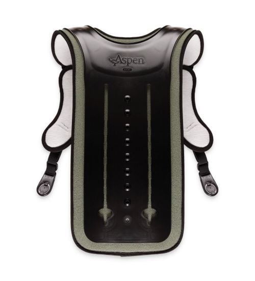 Back view of the Brace back upgrade, size short, with shoulder straps.