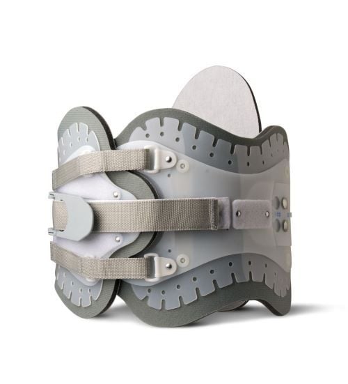 A close-up view of the brace.
