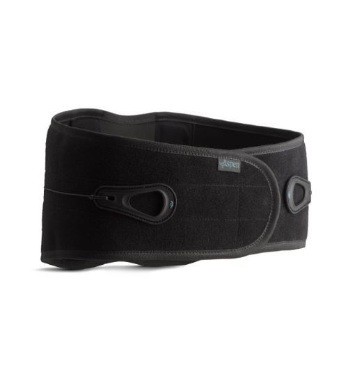 A close-up image of the right side of the Aspen Lumbar Support Back Brace.