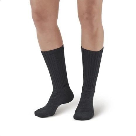 Diabetic Crew Socks - Black