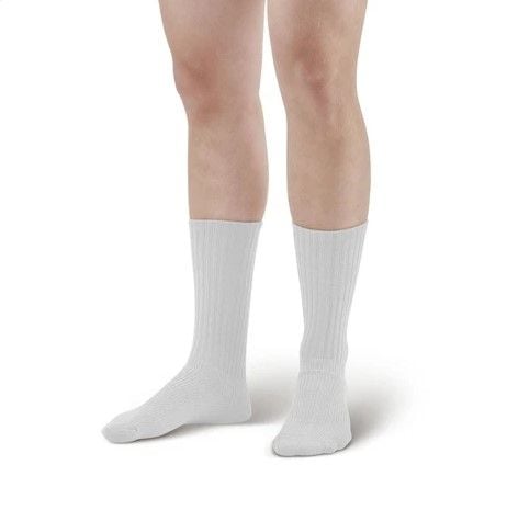 Diabetic Crew Socks - White