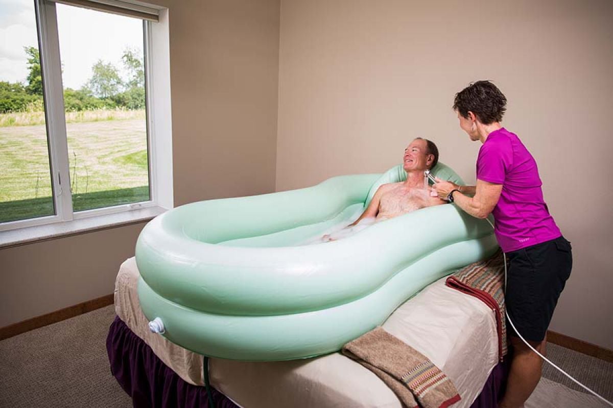 EZ-BATHE Body Washing Basin With Man in the Tub