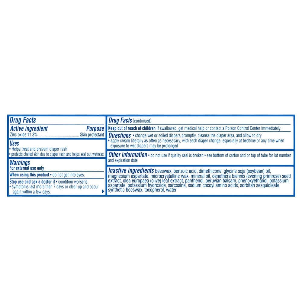 Balmex Drug Facts label