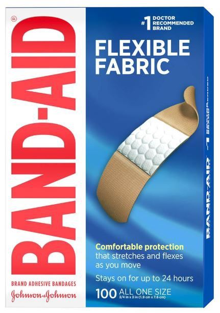 Johnson & Johnson Band-Aid Flexible Fabric Bandage Strips