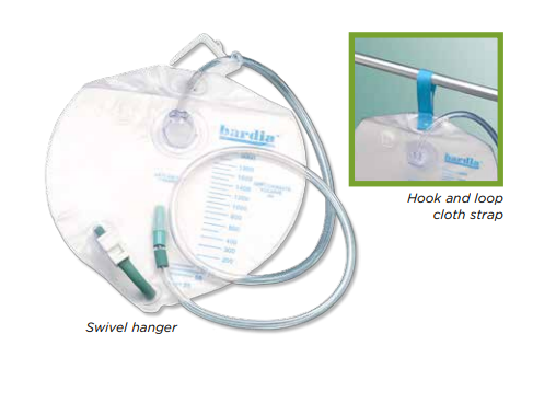Bardia Urinary Drain Bag with Loop Fastener