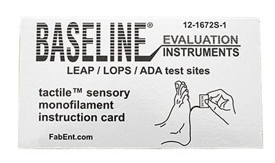 Disposable Monofilament Sensory Test - ADA/LEAP/LOPS Comes With an Instruction Card for Usage