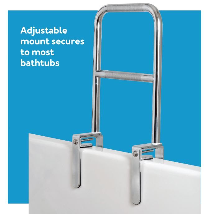 Image 2 of Carex Bathtub Rail Dual Level