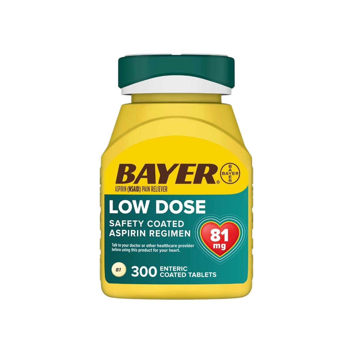 Bayer Low Dose Aspirin Tablets, 81 mg - Enteric Coated