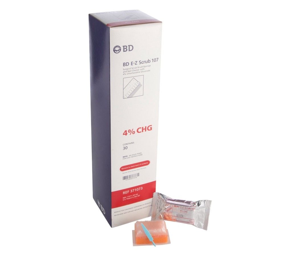 BD E-Z Scrub 107 Surgical Brush with Chlorhexidine Gluconate - 371073