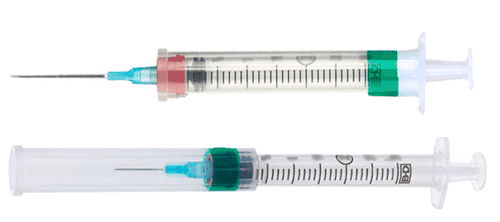 5 mL Safety Loc Syringes with Needle