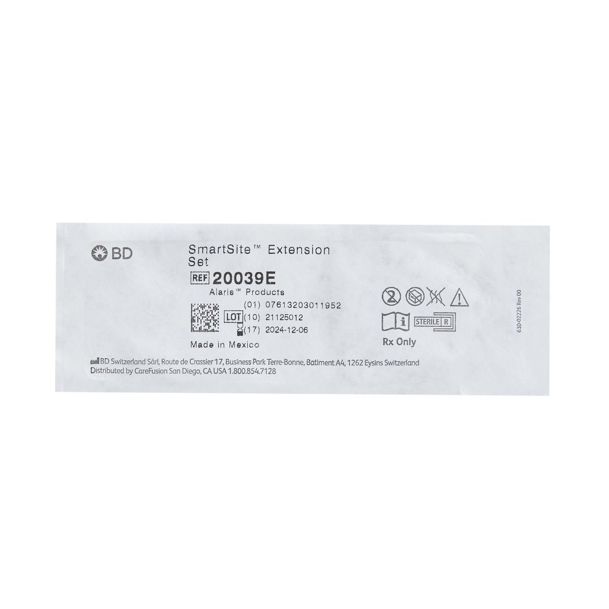 SmartSite Extension Set Smallbore with Needle-Free Port - 20039E