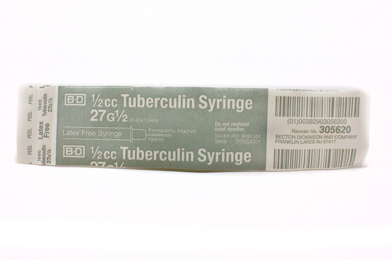 BD 1/2 mL Tuberculin Syringe - Individually Packaged