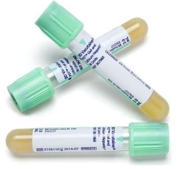 Three BD Vacutainer PST tubes.