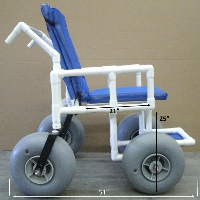 Beach Wheelchair External Measurements