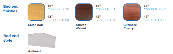 Bed Finish Options and Bed End Style
