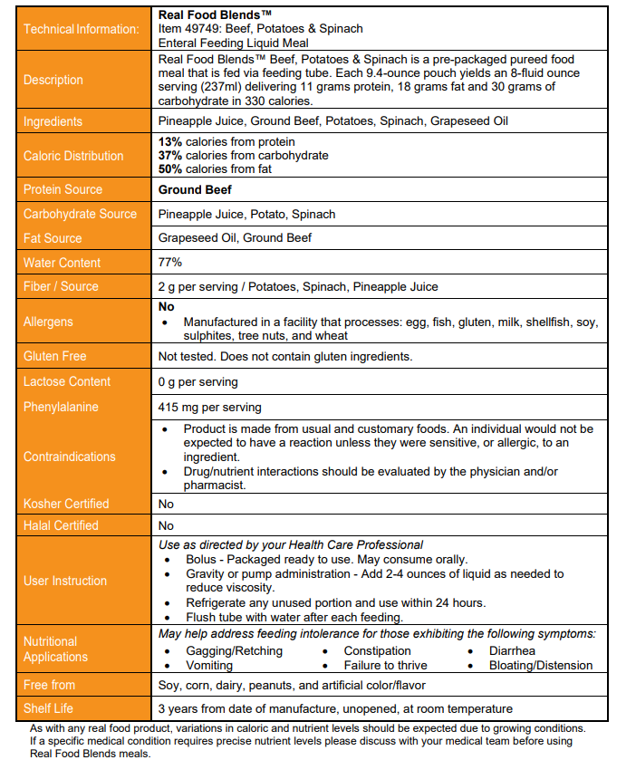 Image 5 of Real Food Blends Tube Feeding Formula