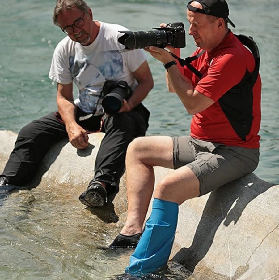 Bloccs Adult Waterproof Cast Cover in use
