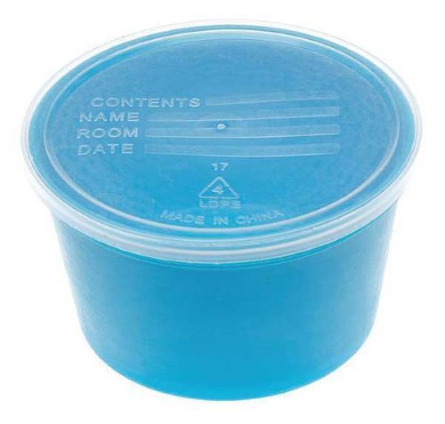 Denture Container With Lid, Blue