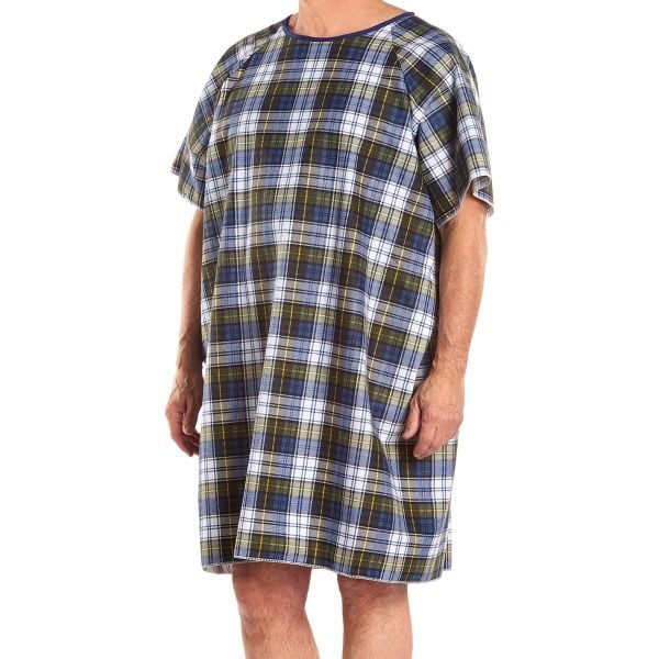 Image 2 of TieBack Traditional Hospital Style Patient Gown