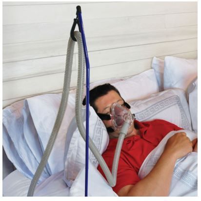 Man Using Blue Jay Hold My CPAP Hose