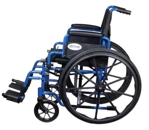 Drive Blue Streak Wheelchair, Flip Back Detachable Desk Arms