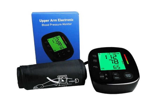 Blood Pressure Monitor with Cuff - Black