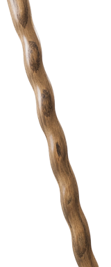 Image 3 of Brazos Dual Purpose Staff Wood Walking Stick Hiking Trekking Pole Cane
