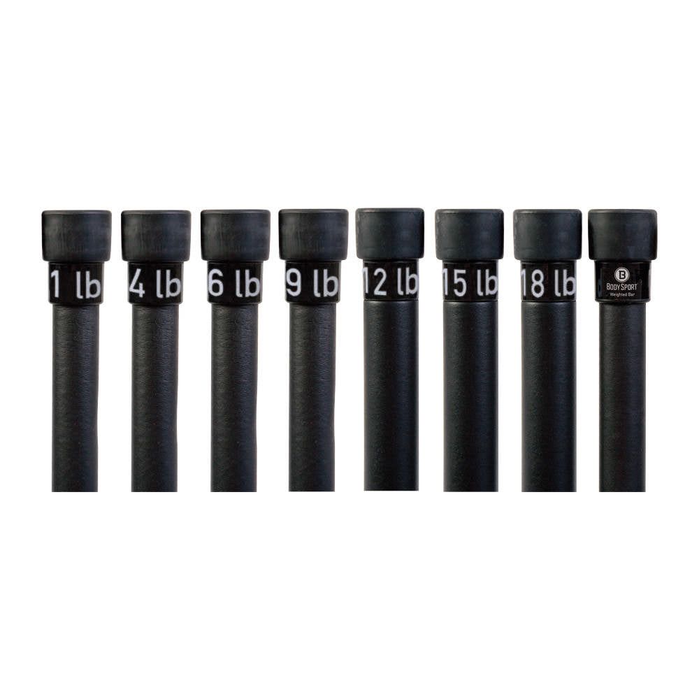 Body Sport Weighted Bars Black