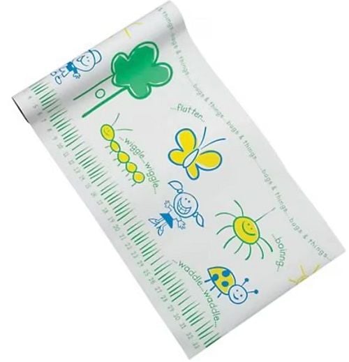 Image of TIDI Exam Table Paper Roll featuring color print entitled, "Bugs and Things print.