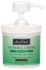 Bon Vital Massage Cream, 6 oz Jar with Pump