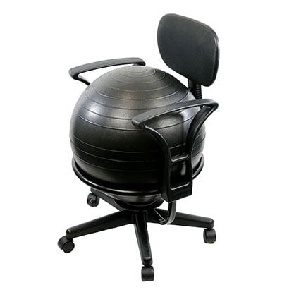 Metal Ball Chair w/ Arms and Back