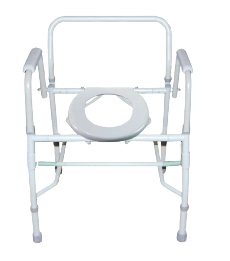 Drive Bedside Deluxe Steel Commode with Drop Arm Padded Arms