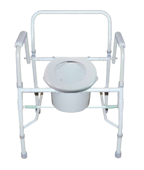 Commode with Drop Arm Padded Arms
