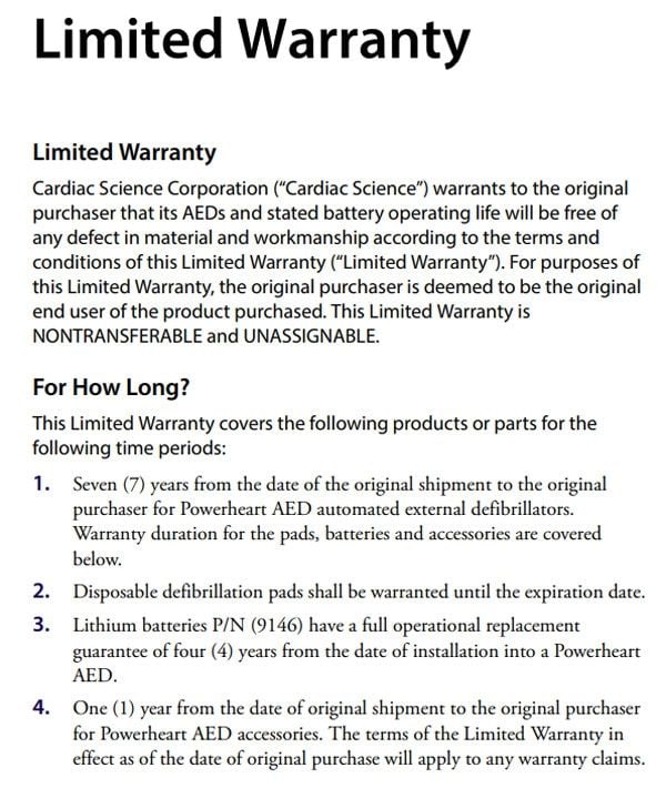 Limited Warranty