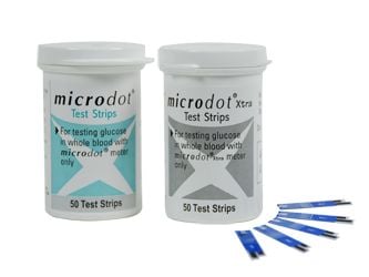 Image 1 of Microdot Xtra Blood Glucose Test Strips