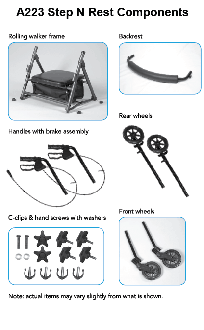 Step N Rest Rollator Walker Parts