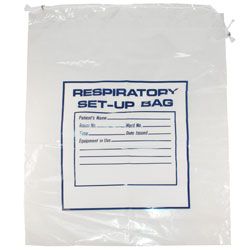 Roscoe Medical Patient Set-Up Bag w/ 4 Inch Gusset Drawstring, 16 x 12 Inch - BAG-SETUP