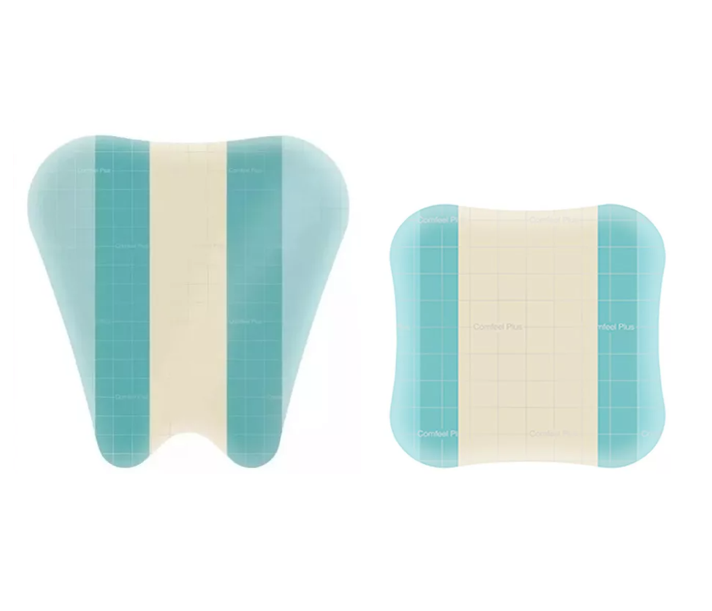 Comfeel Plus Hydrocolloid Dressings, Sacral and Square.