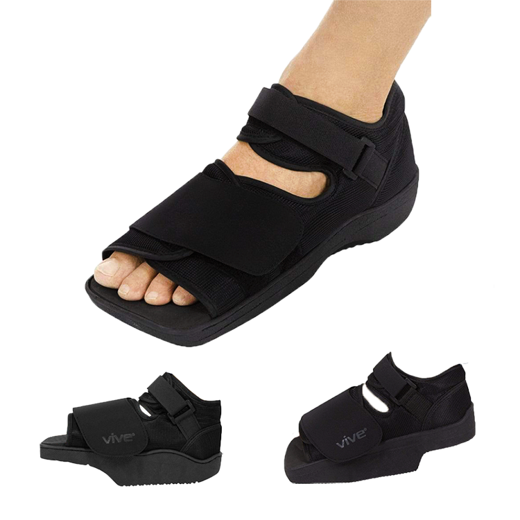 Vive Post Op Shoes - rocker sole, offloading, and heel wedge styles