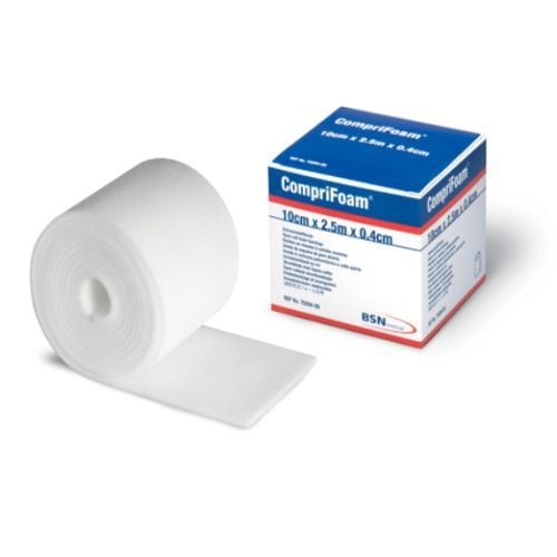 BSN 7529400 CompriFoam Bandage | 10 cm x 2.5 m x 0.4 cm, White Foam