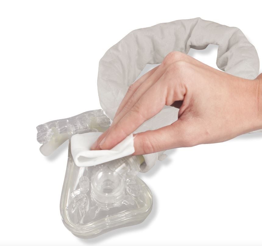 Contour CPAP Wipes in Use