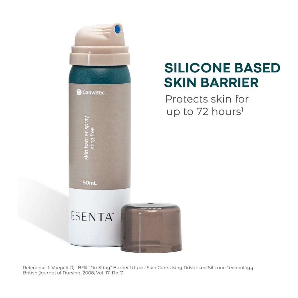 Silicone barrier protects the skin for up to 72 hours.