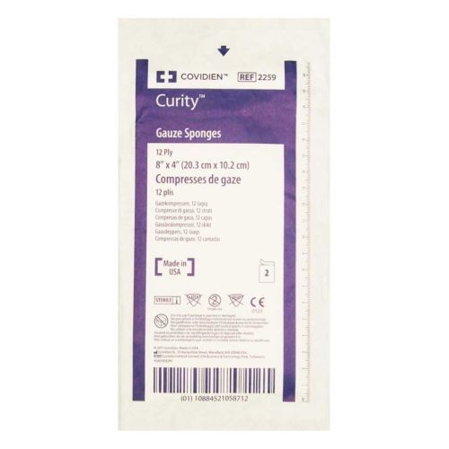 Curity 4 x 8 Inch Gauze Sponge 12 Ply - 2259