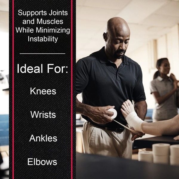 Cramer 950 Tape supports joints and muscles while minimizing instability.