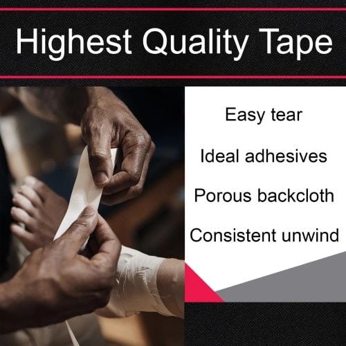 Cramer tape is easy to tear, with consistent unwind, ideal adhesive, and porous backcloth