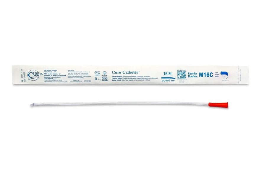Cure Intermittent Catheters for Men, Coude Tip